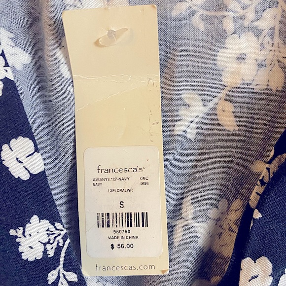 NWT Francesca’s Blue Rain Navy Dress - Picture 4 of 4